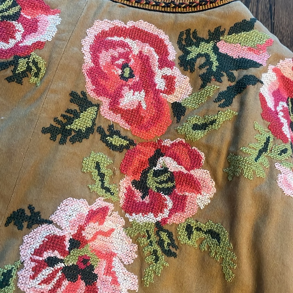 ANTHROPOLOGIE NEEDLEPOINT BOMBER JACKET - Picture 13 of 14
